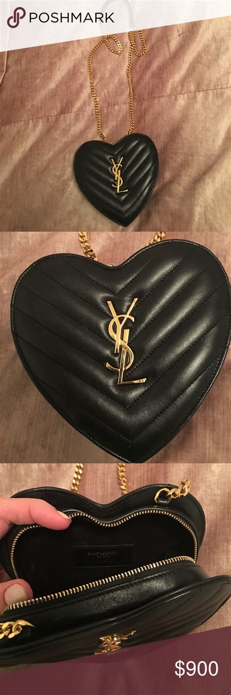 ysl heart bag used